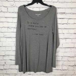 Soft Surroundings Graphic Saying Top Long Sleeves